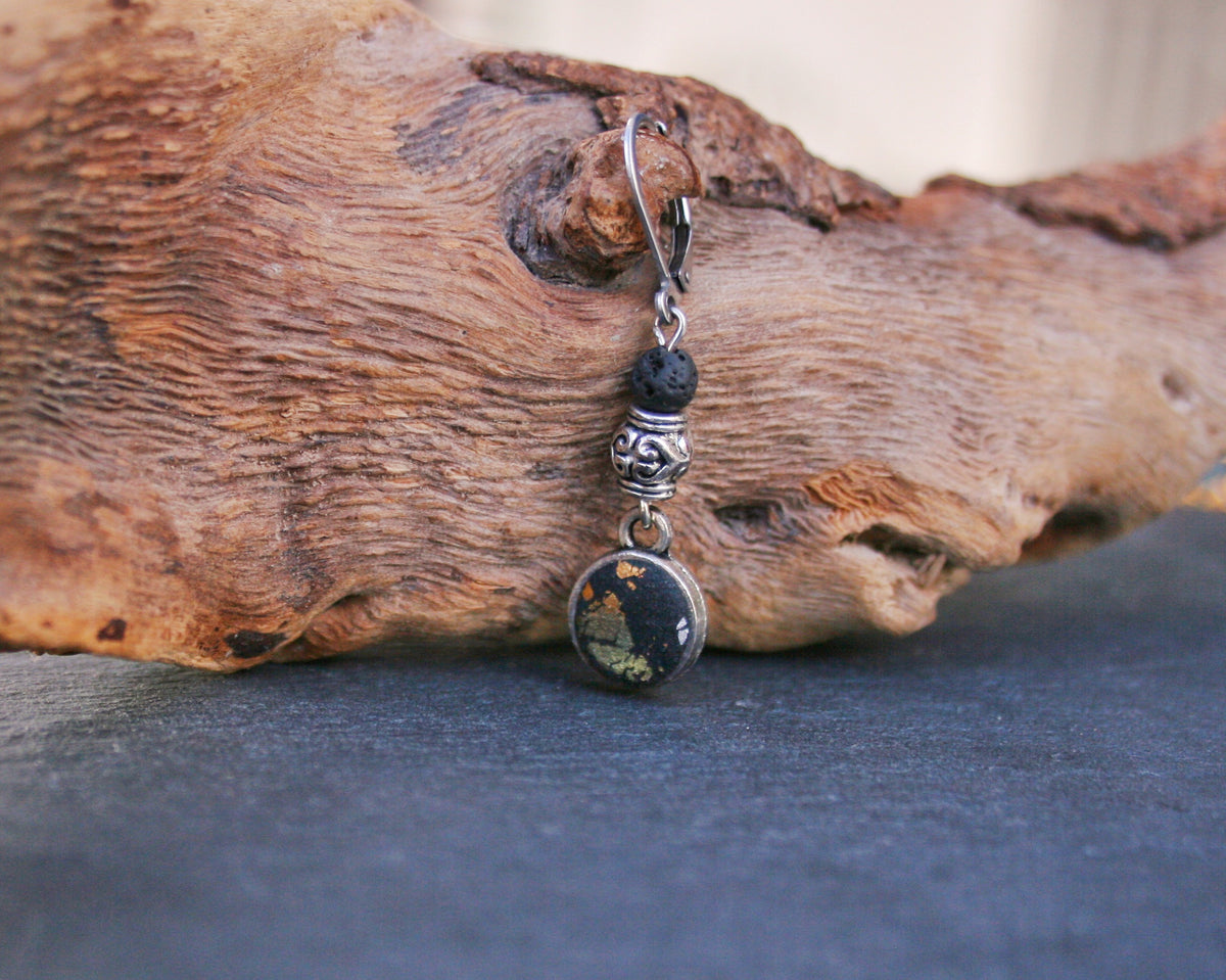 Men's Silver Hoop Dangle Earring – Geometric Rocker Boho Jewelry