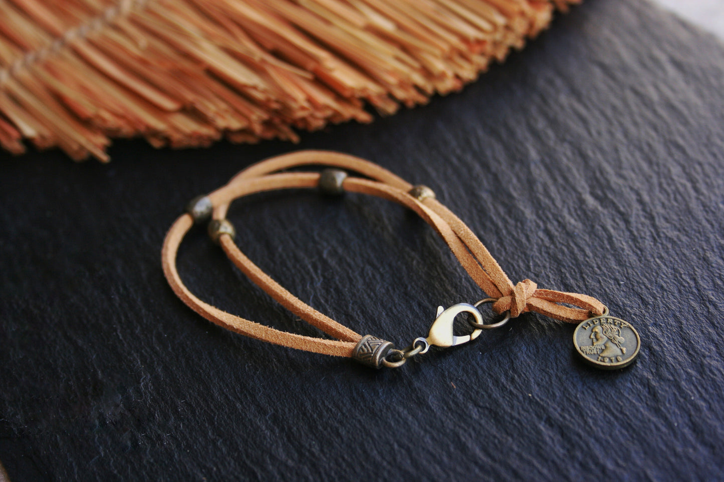 Mens Beaded Bracelet Set – Tibetan Agate, Turquoise & Leather Bracelets
