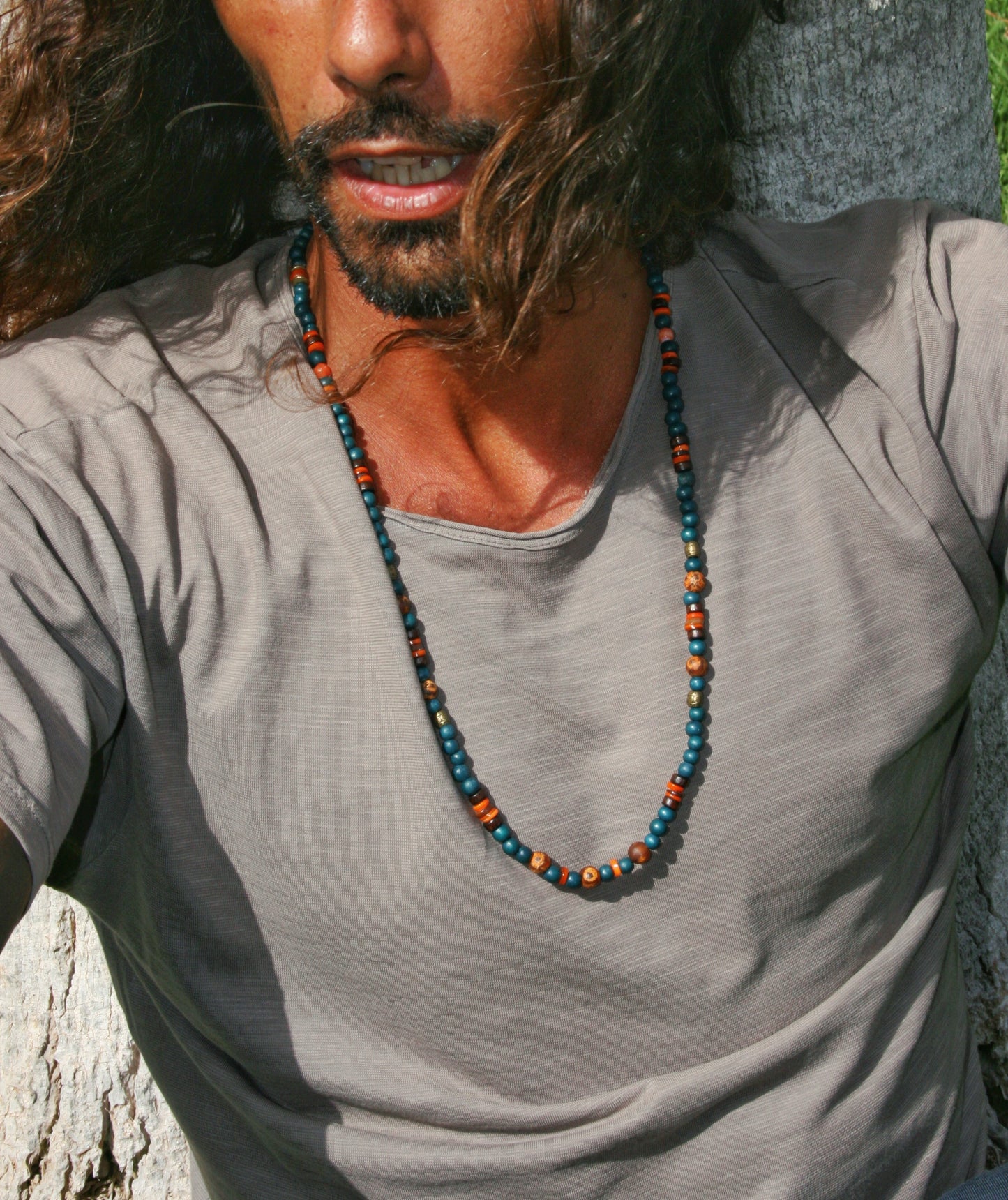 Tibetan Agate & Jasper Beaded Necklace