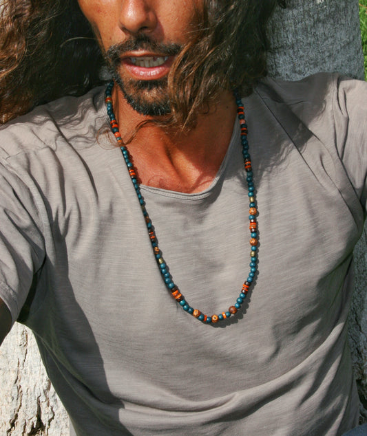 Tibetan Agate & Jasper Beaded Necklace