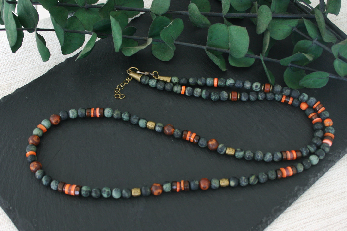 Tibetan Agate & Jasper Beaded Necklace