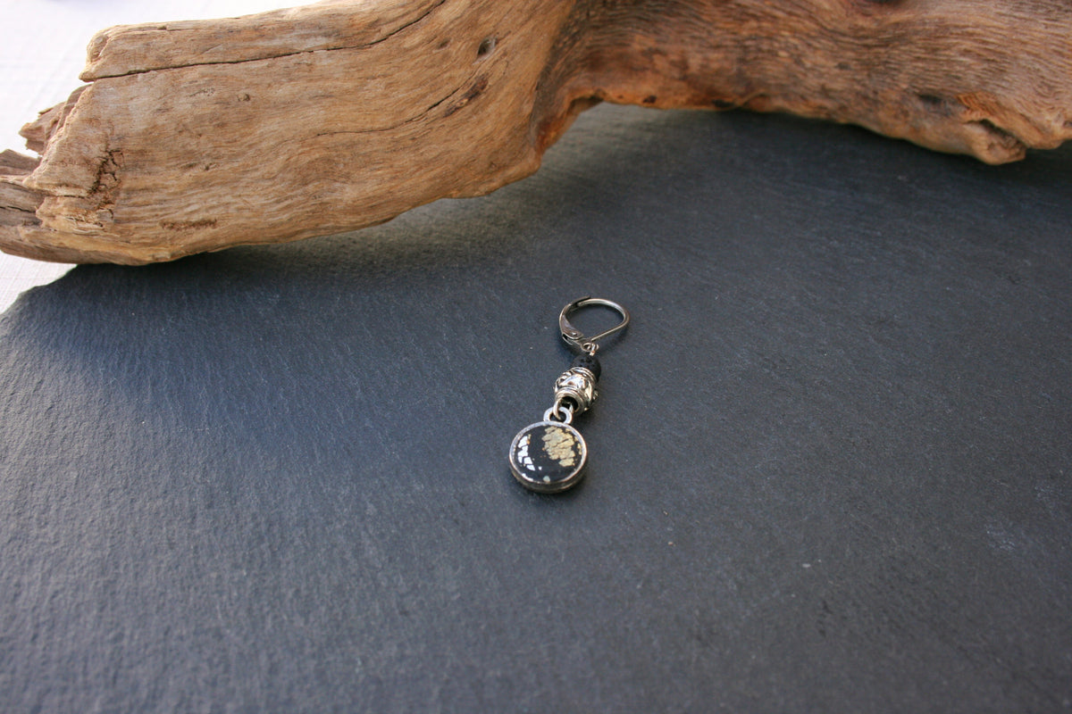 Men's Silver Hoop Dangle Earring – Geometric Rocker Boho Jewelry