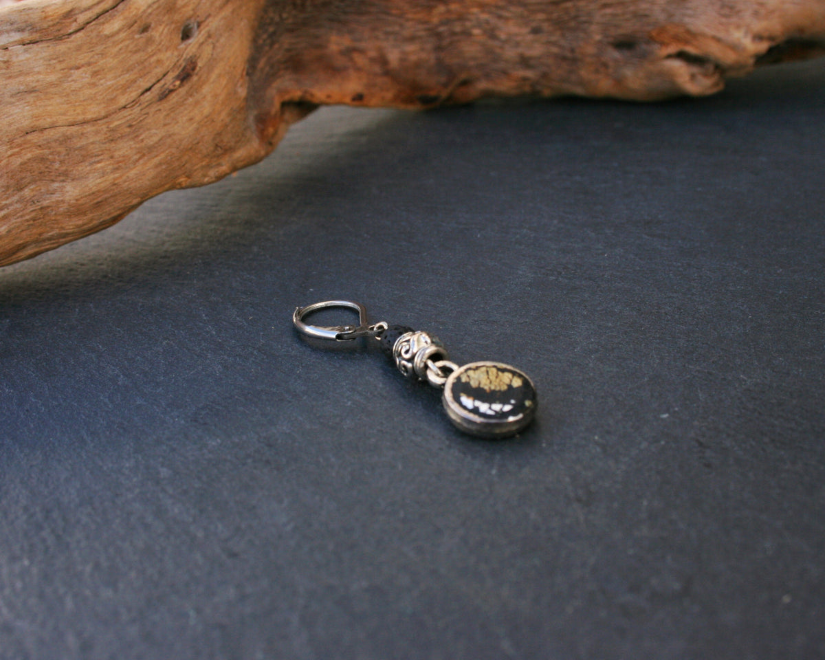 Men's Silver Hoop Dangle Earring – Geometric Rocker Boho Jewelry