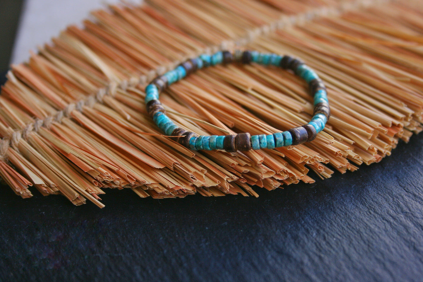 Mens Beaded Bracelet Set – Tibetan Agate, Turquoise & Leather Bracelets